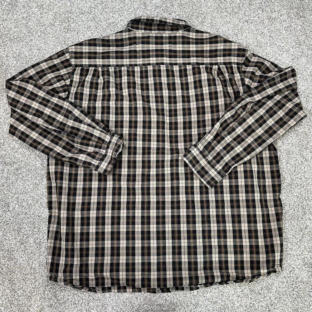 Carhartt Long Sleeve Button Shirt Men's 2XL Relaxed‎ Fit Brown White Plaid Hike - Picture 7 of 10